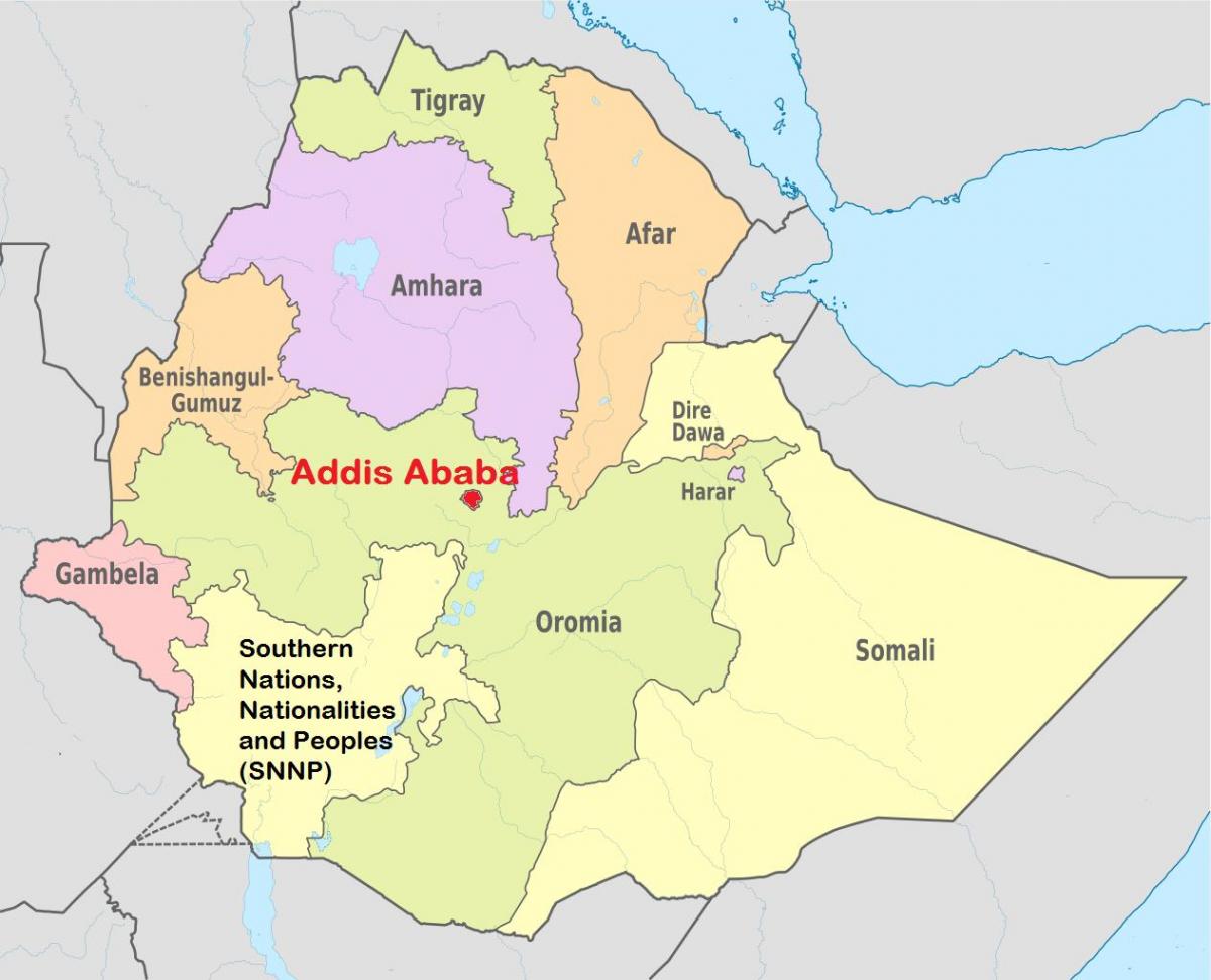 addis abeba Etiòpia mapa món