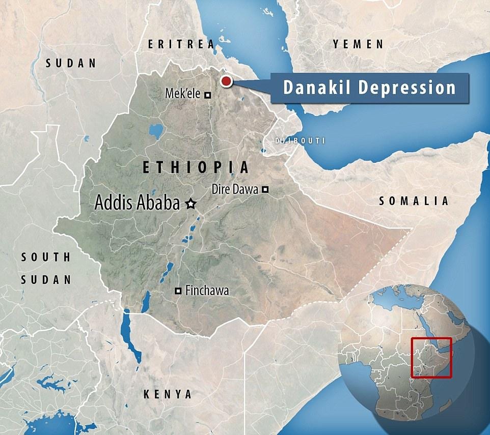 danakil depressió Etiòpia mapa