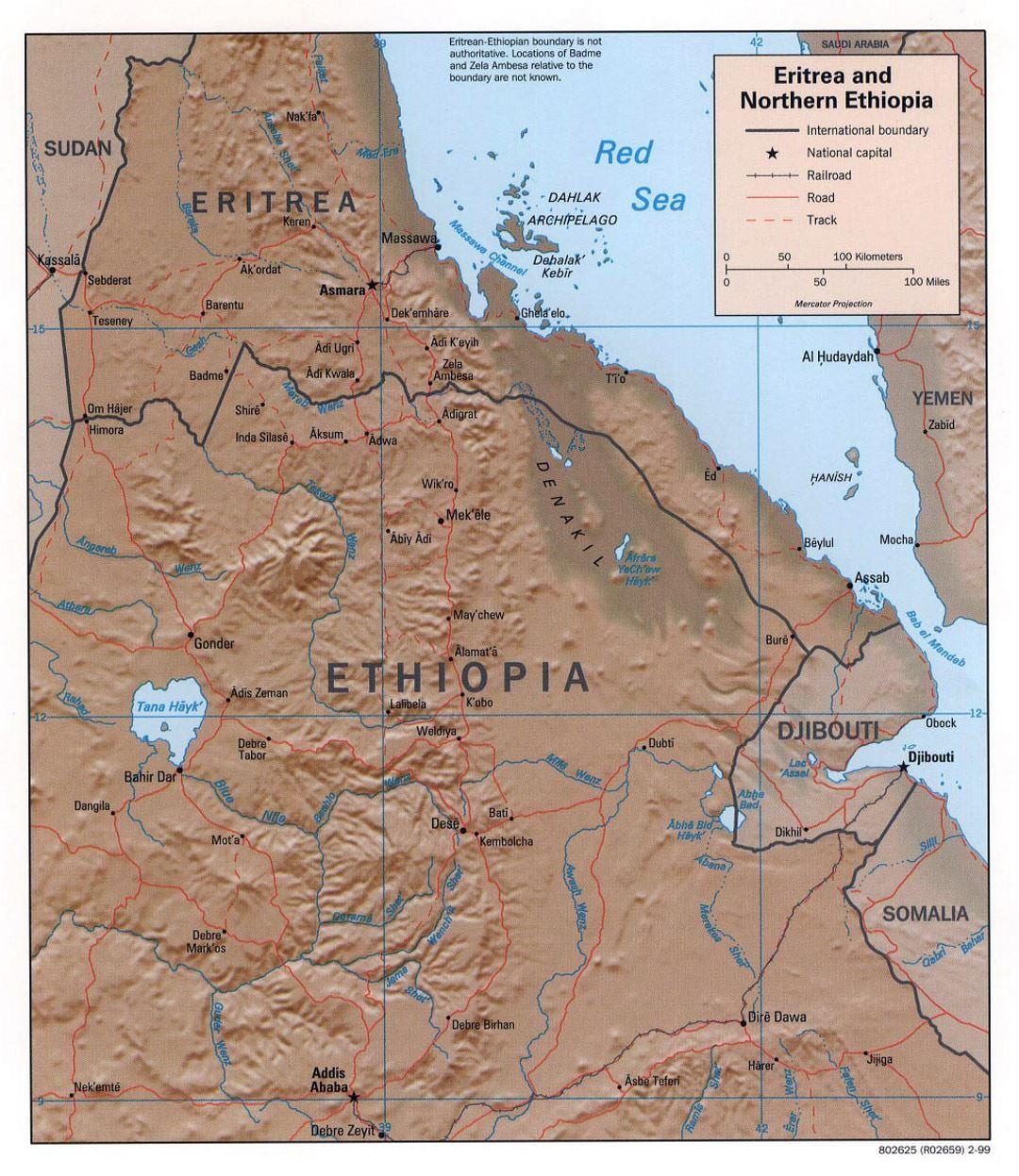 mapa del nord d'Etiòpia