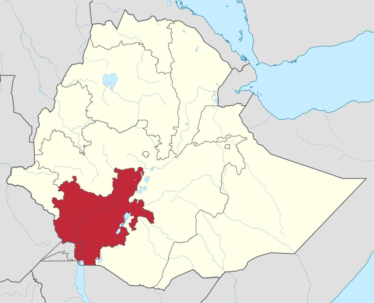 mapa del sud d'Etiòpia