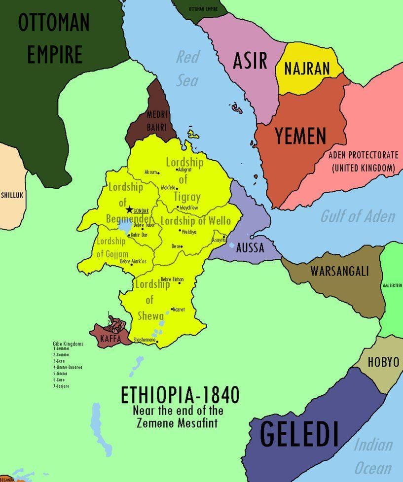 mapa de Etíop imperi
