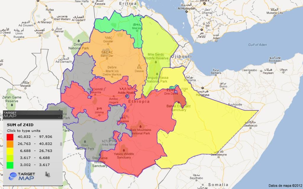 Etiòpia províncies mapa