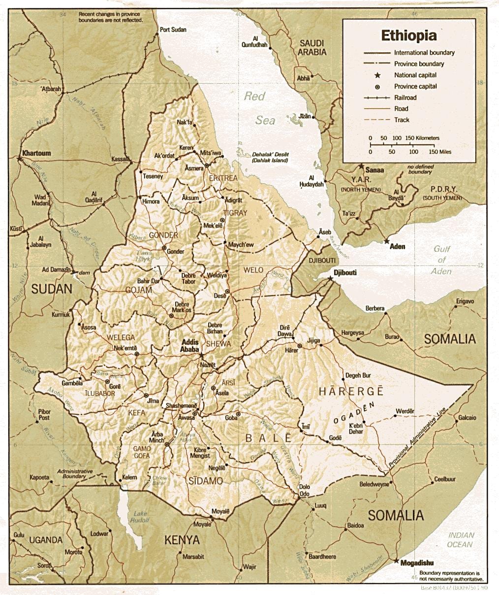 mapa d'Etiòpia mapa antic