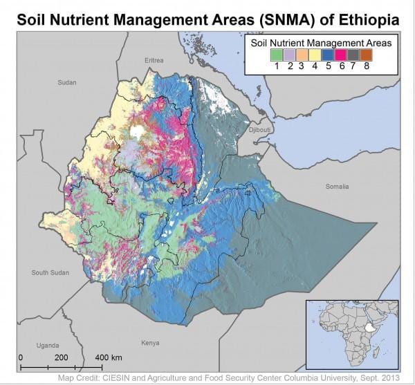 mapa de mapa de sòls d'Etiòpia