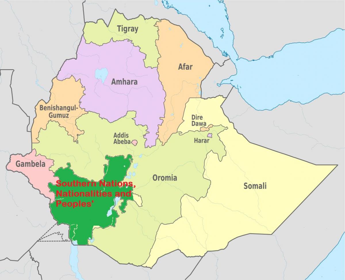 mapa de snnpr Etiòpia