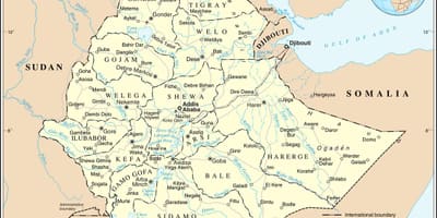 Mapa actual d'Etiòpia