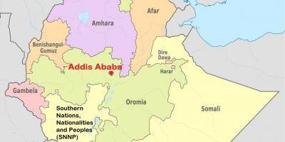 Addis abeba Etiòpia mapa món