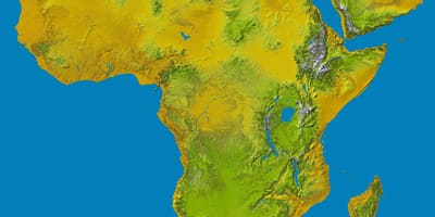 Mapa de Etíop terres altes del món