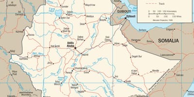 Mapa de Etíop mapa d'imatge