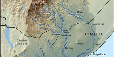 Mapa de Etíop rius