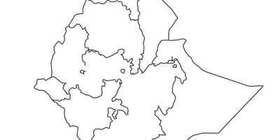 En blanc mapa d'Etiòpia