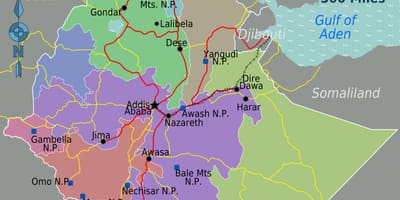 Etiòpia atraccions turístiques mapa