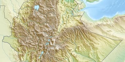 Mapa de les muntanyes d'Etiòpia