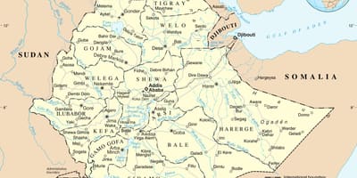 Mapa polític d'Etiòpia