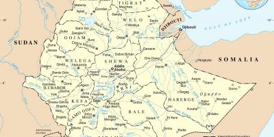Mapa polític d'Etiòpia