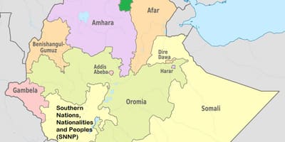 Etíop tigray mapa
